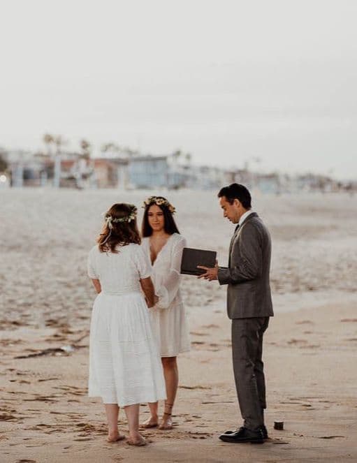 jacob performing a ceremony at the beach